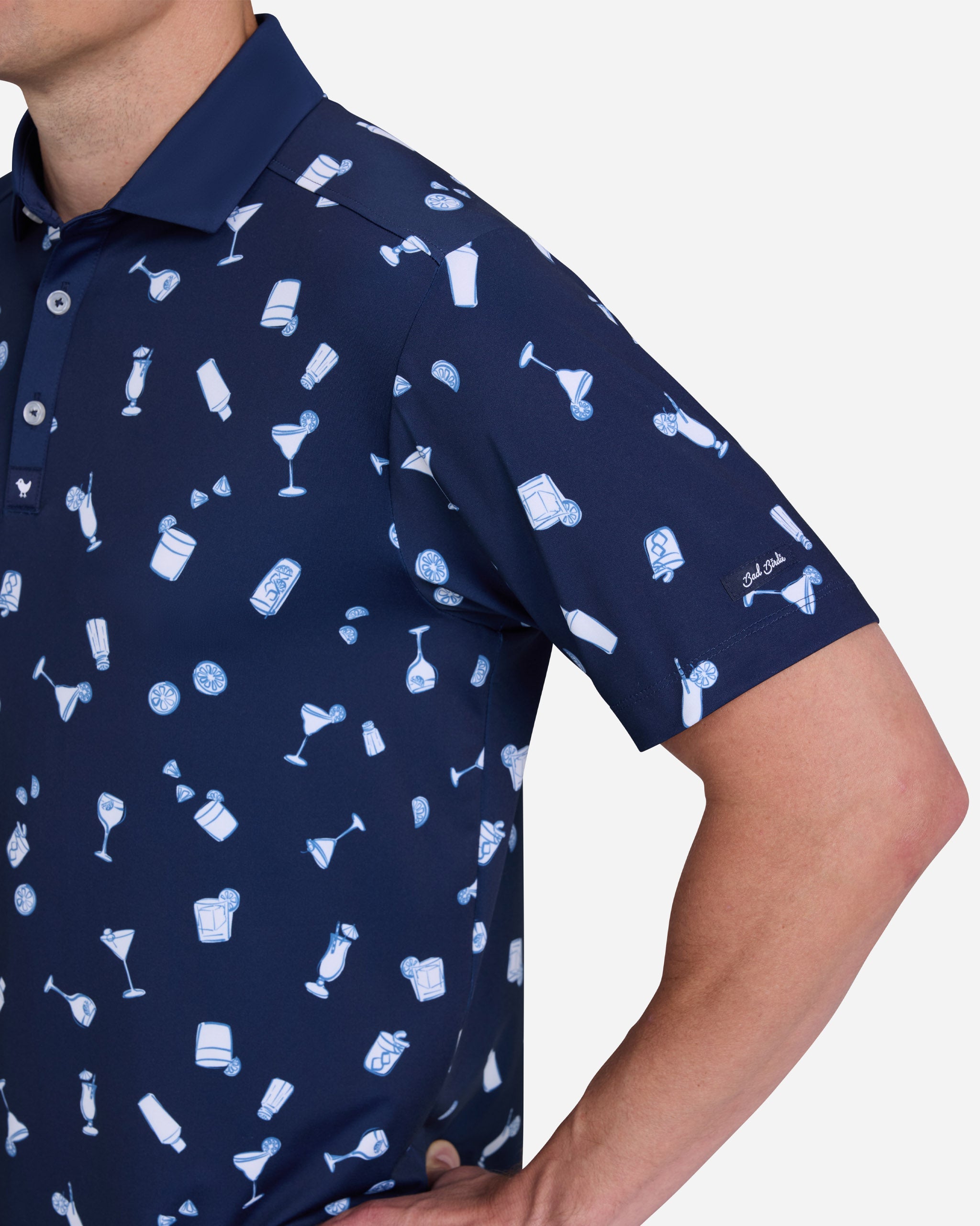 Cheers - Dark Navy-Men's Polo-Bad Birdie