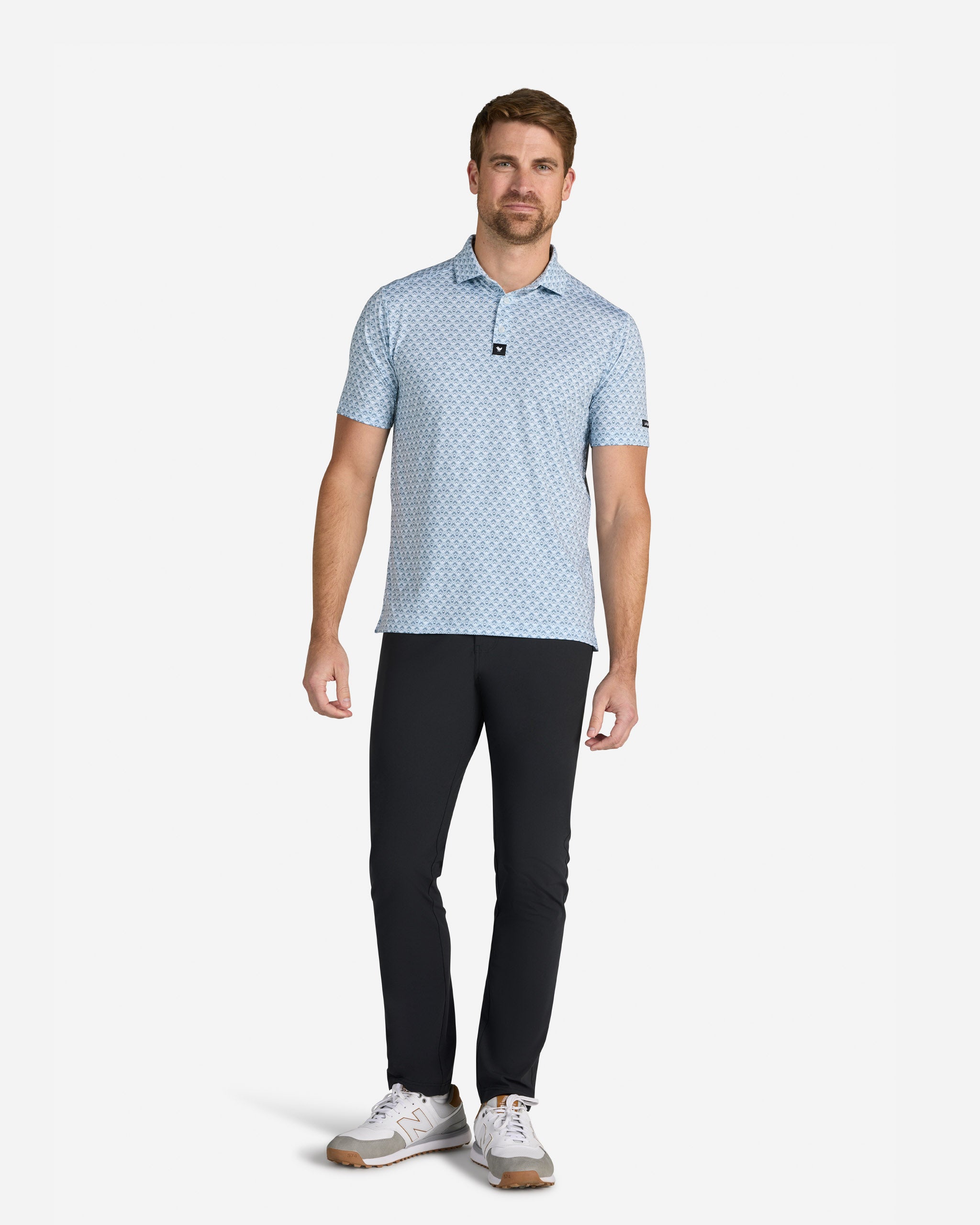 Geo Frost - Blue-Men's Polo-Bad Birdie