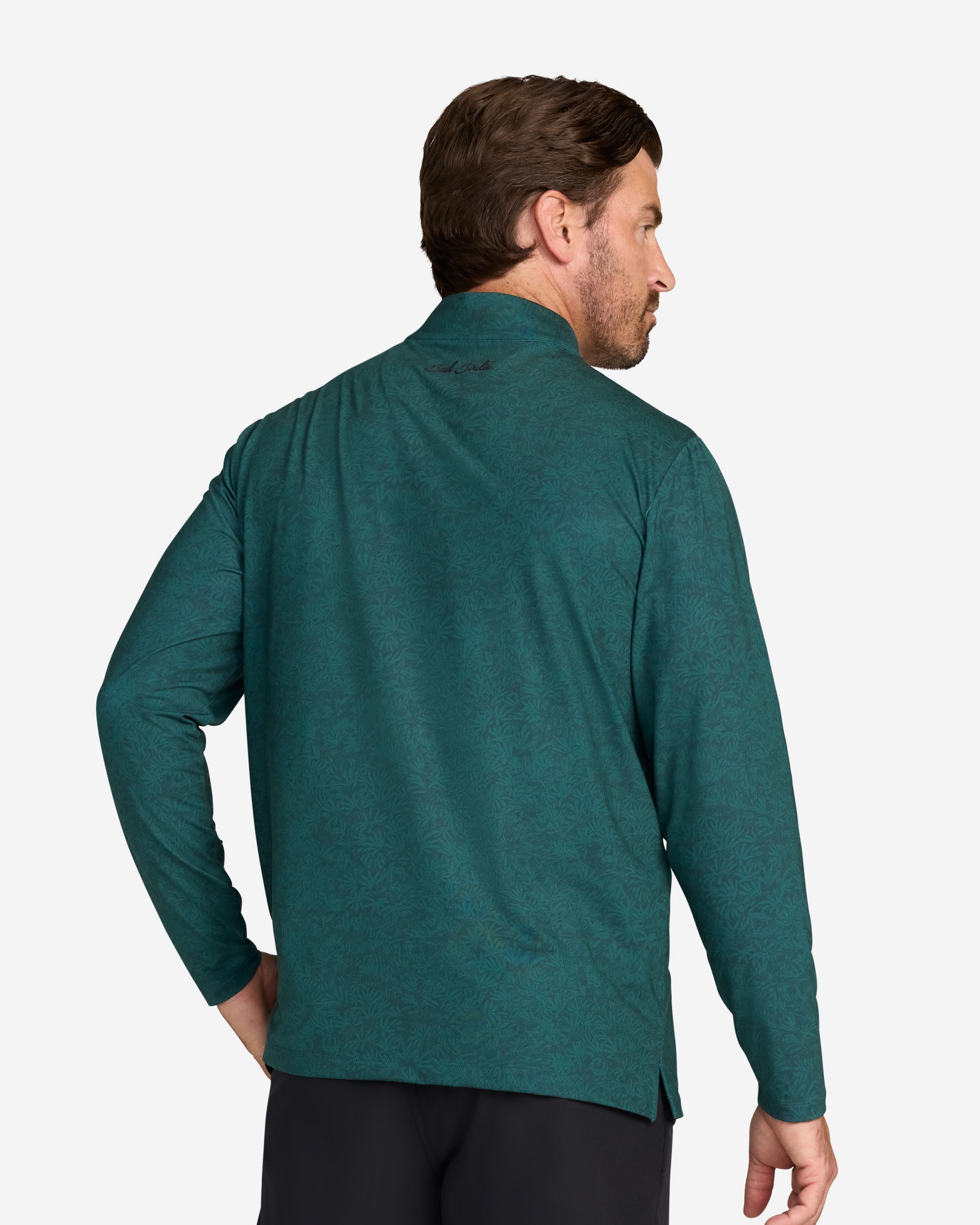 Velocity Quarterzip Open Cuff - Green Ravine-Men's Quarterzip-Bad Birdie