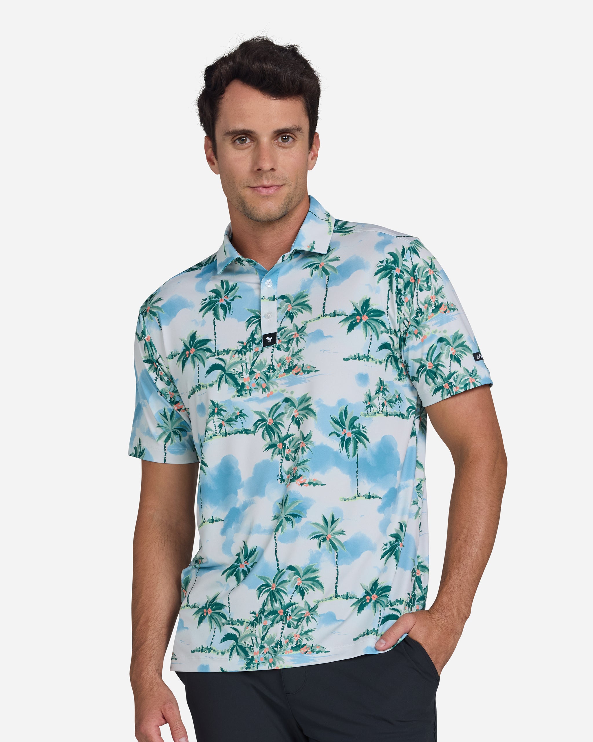 Postcard Vacation-Men's Polo-Bad Birdie