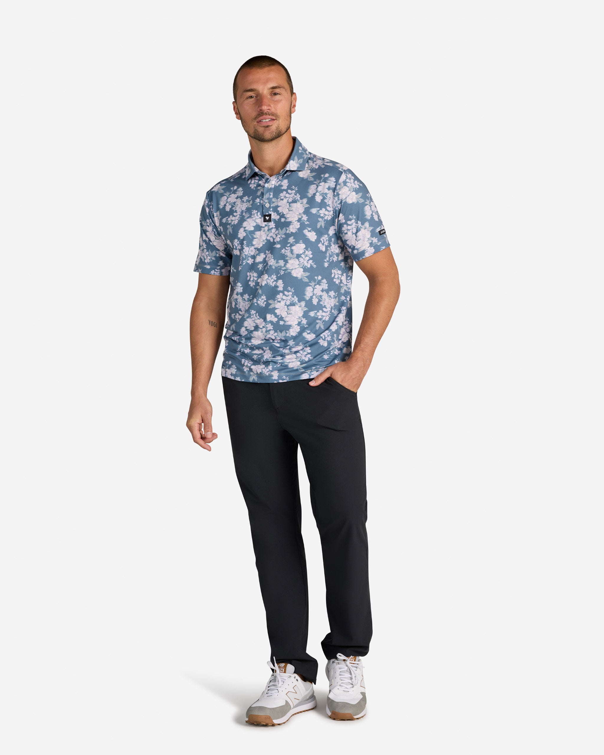 Stormy Petals-Men's Polo-Bad Birdie