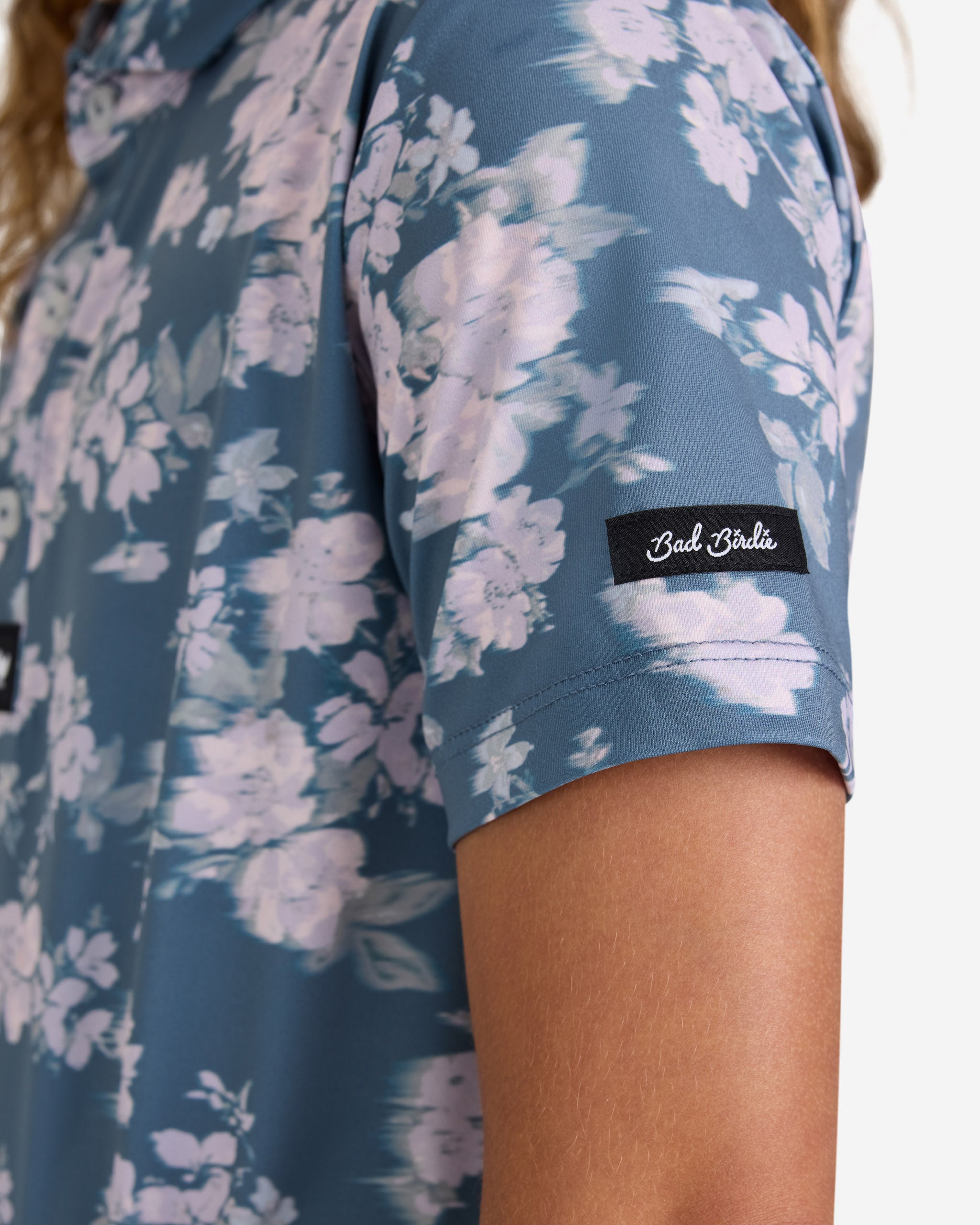 Youth Polo - Stormy Petals-Youth Polo-Bad Birdie