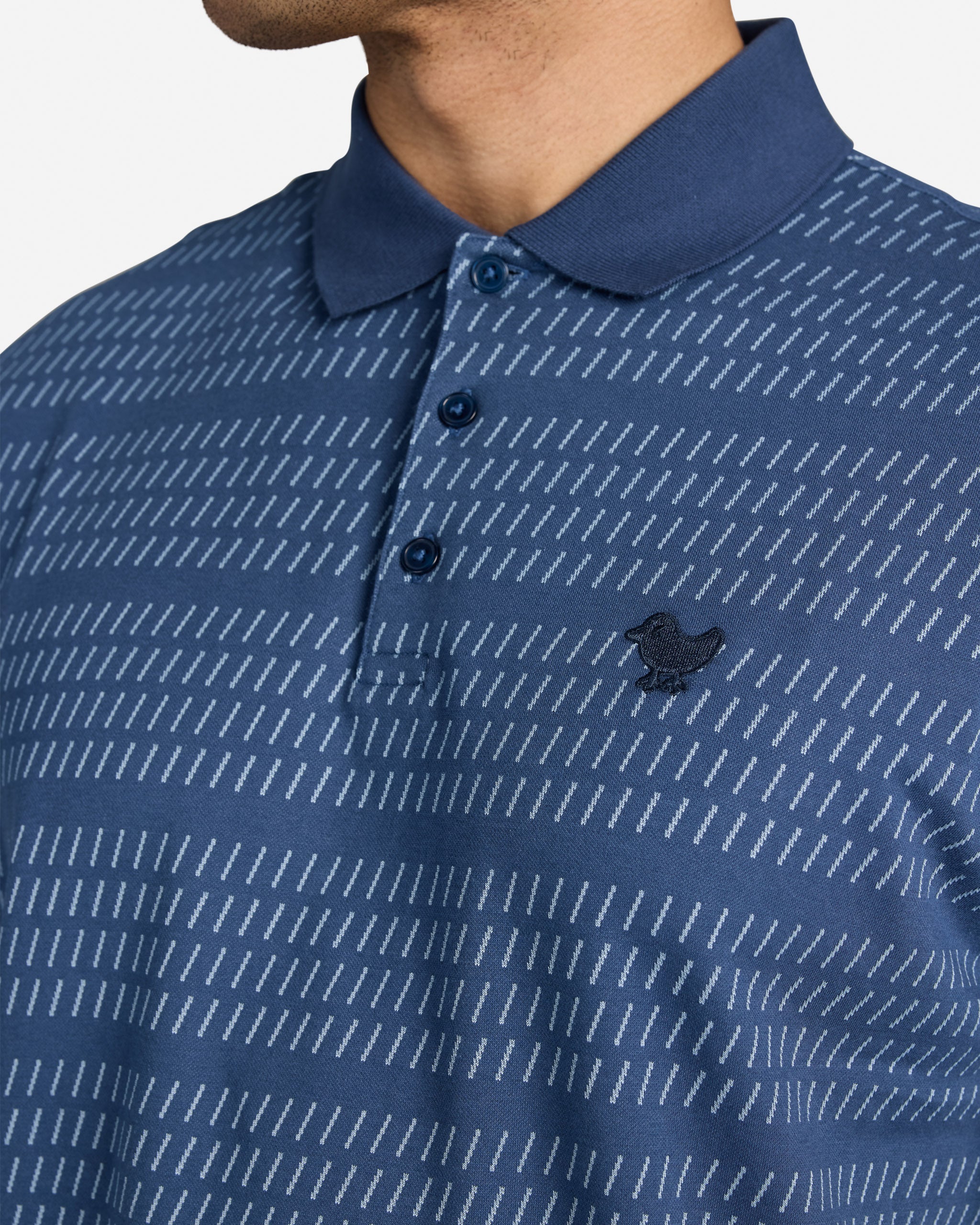 Thread the Needle - Dusk Navy-Men's Polo-Bad Birdie