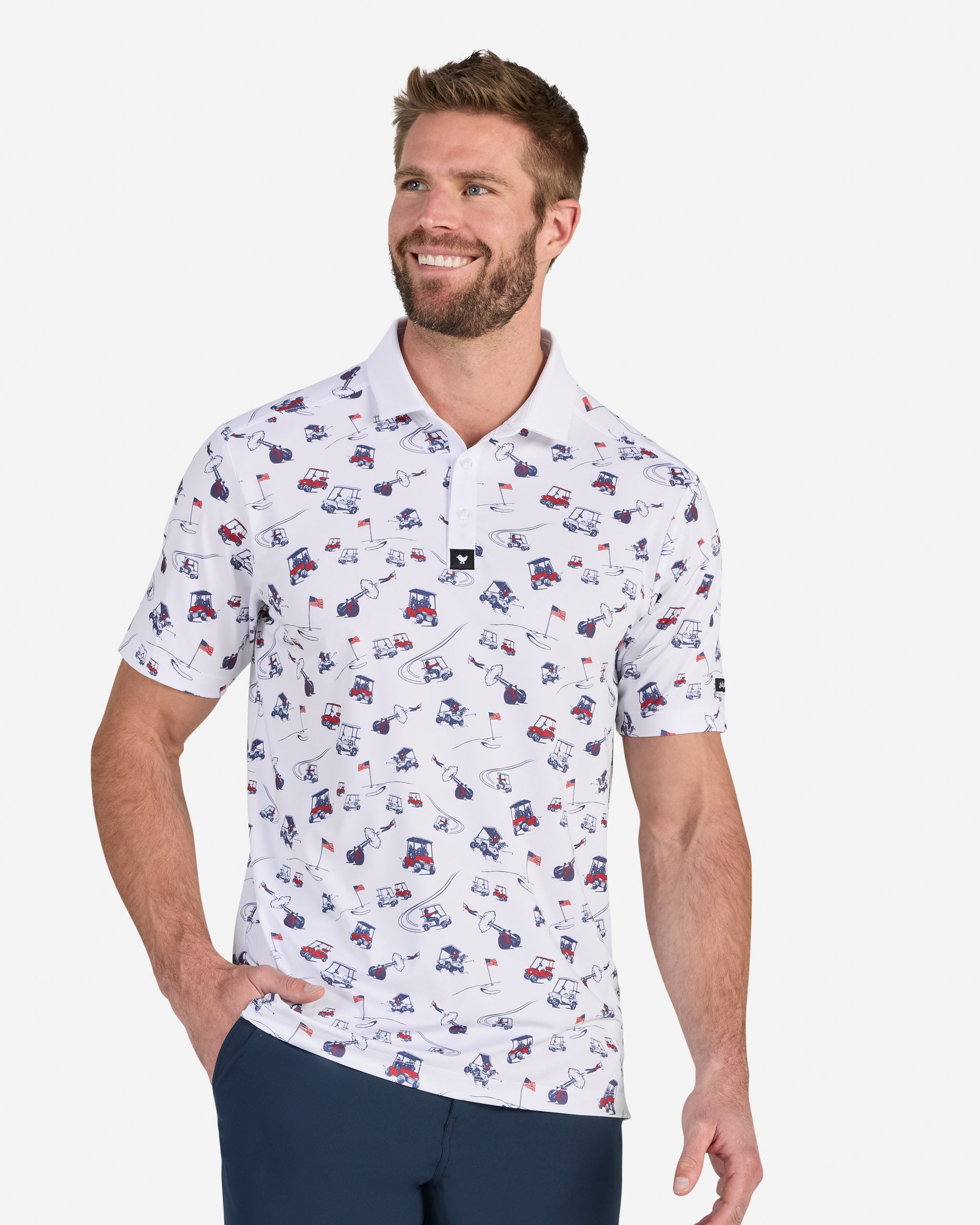 USA Speedway Series-Men's Polo-Bad Birdie