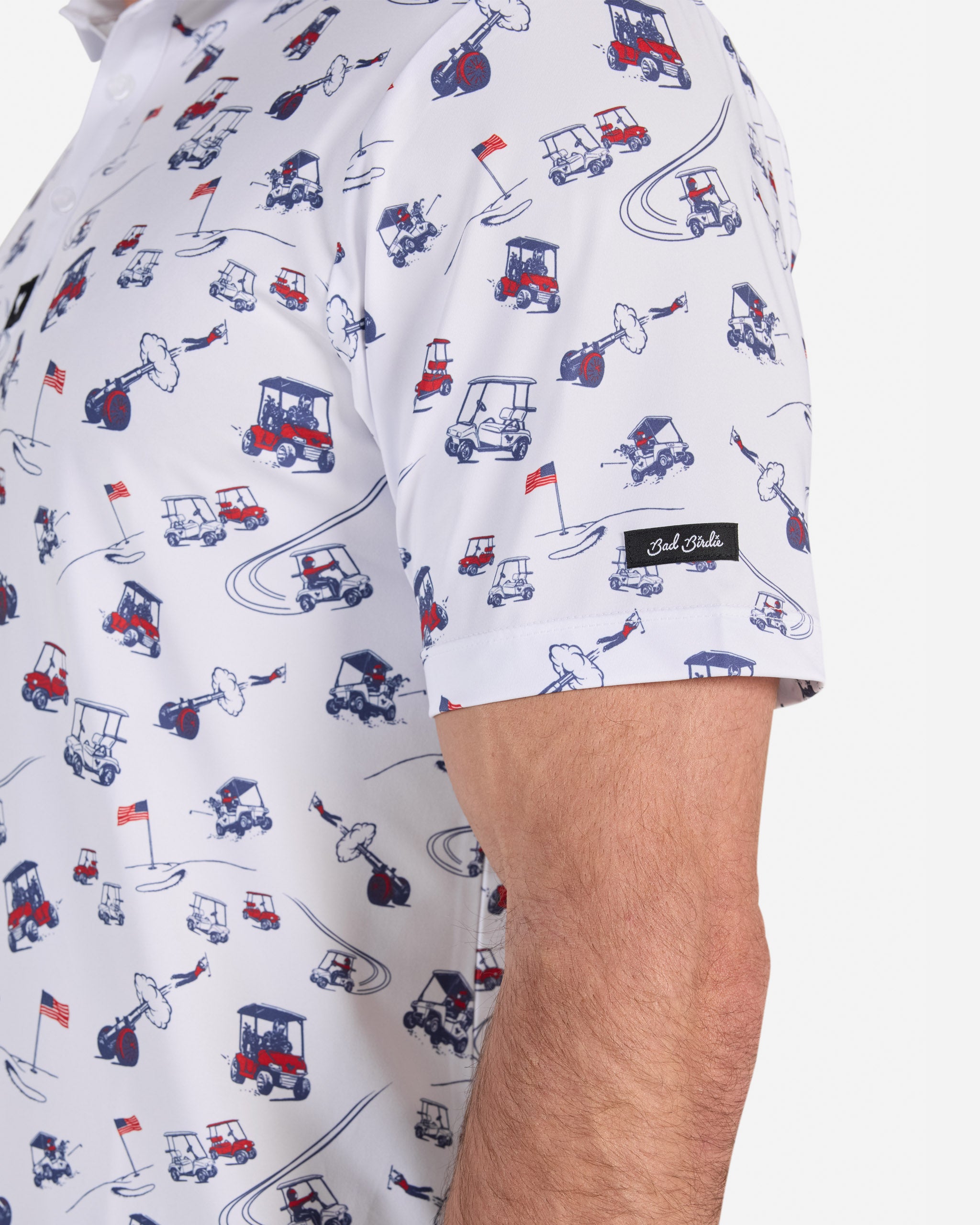 USA Speedway Series-Men's Polo-Bad Birdie