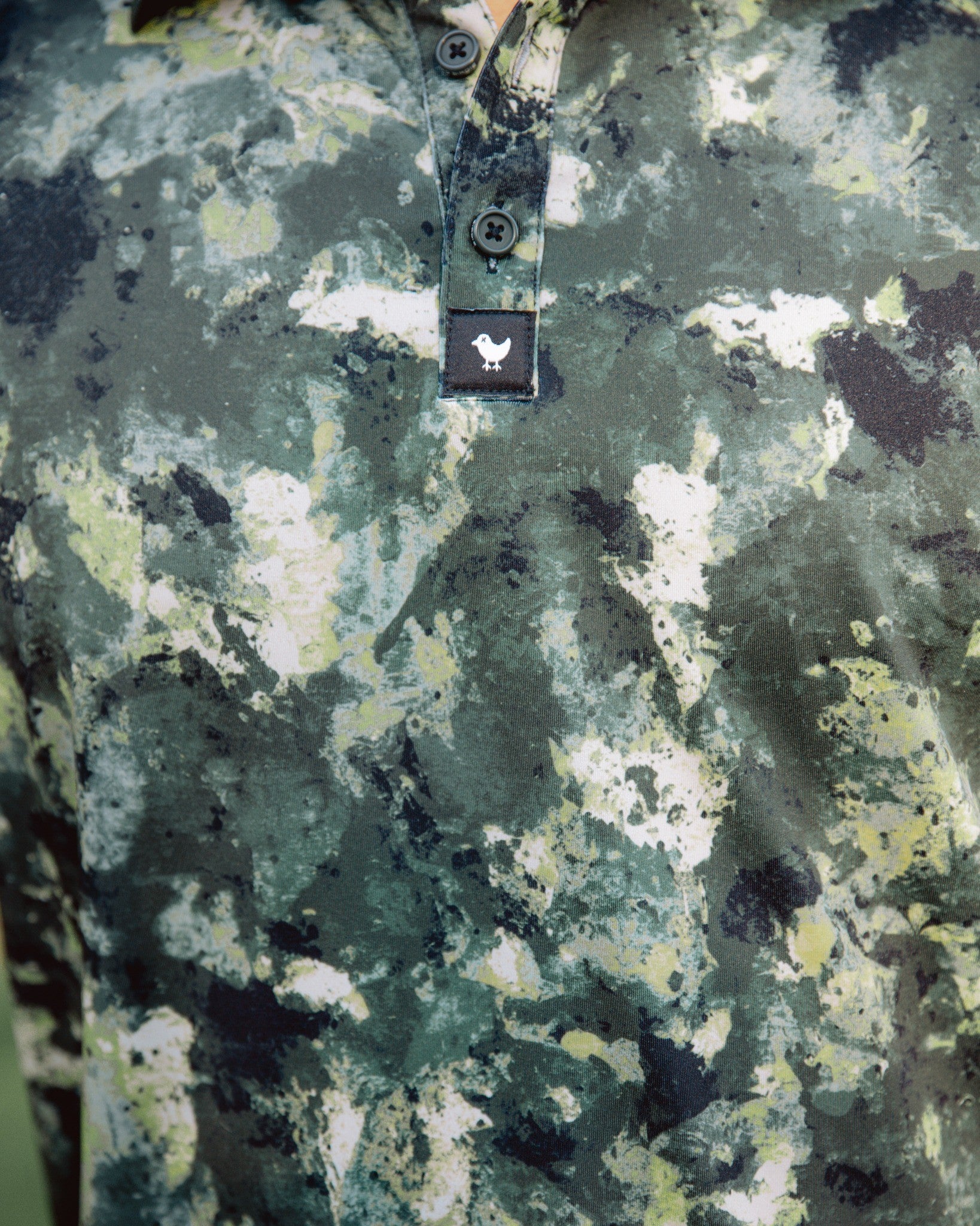 Ridge Polo - Green Camo-Men's Polo-Bad Birdie-with-Micah-Morris