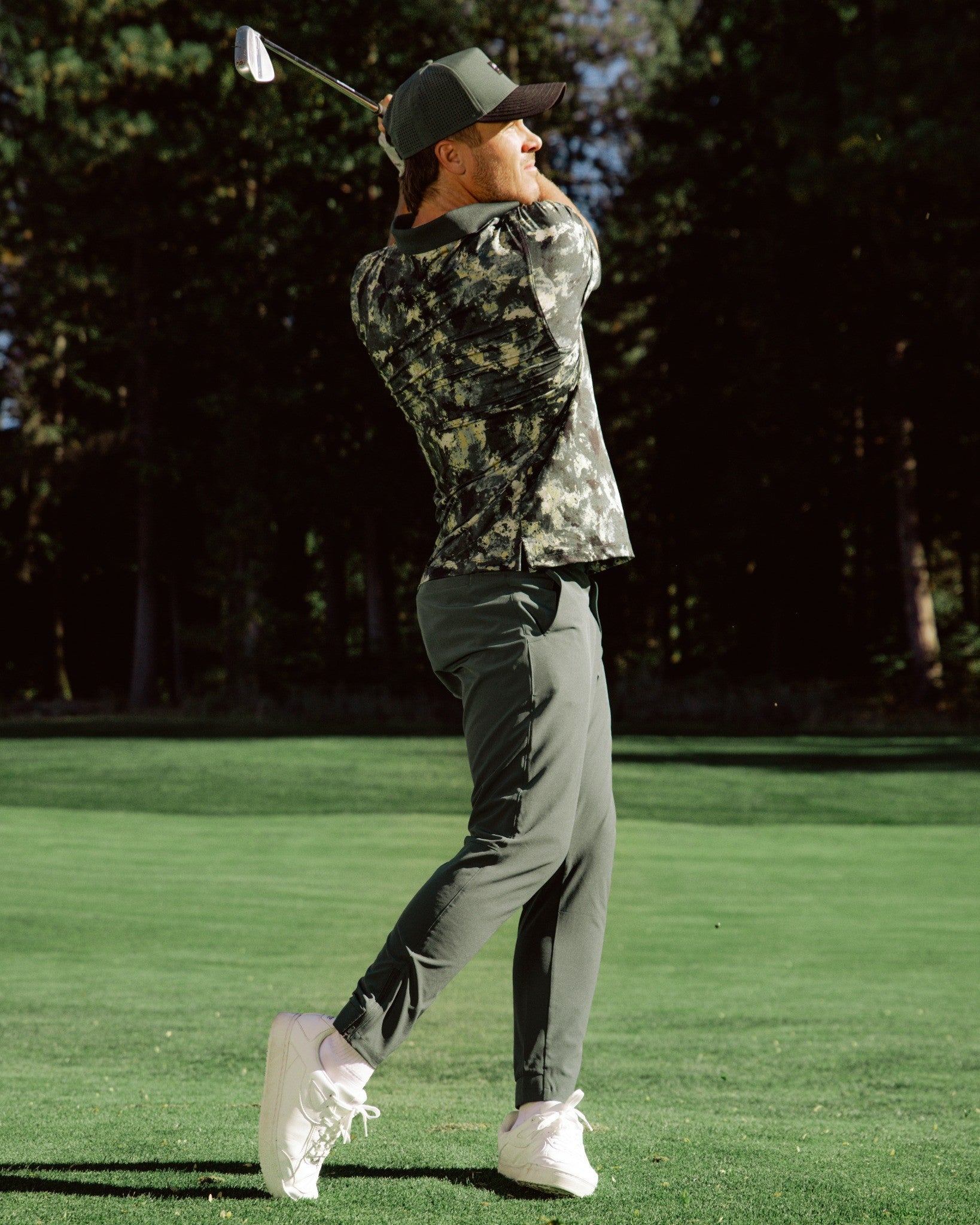 Ridge Polo - Green Camo-Men's Polo-Bad Birdie-with-Micah-Morris