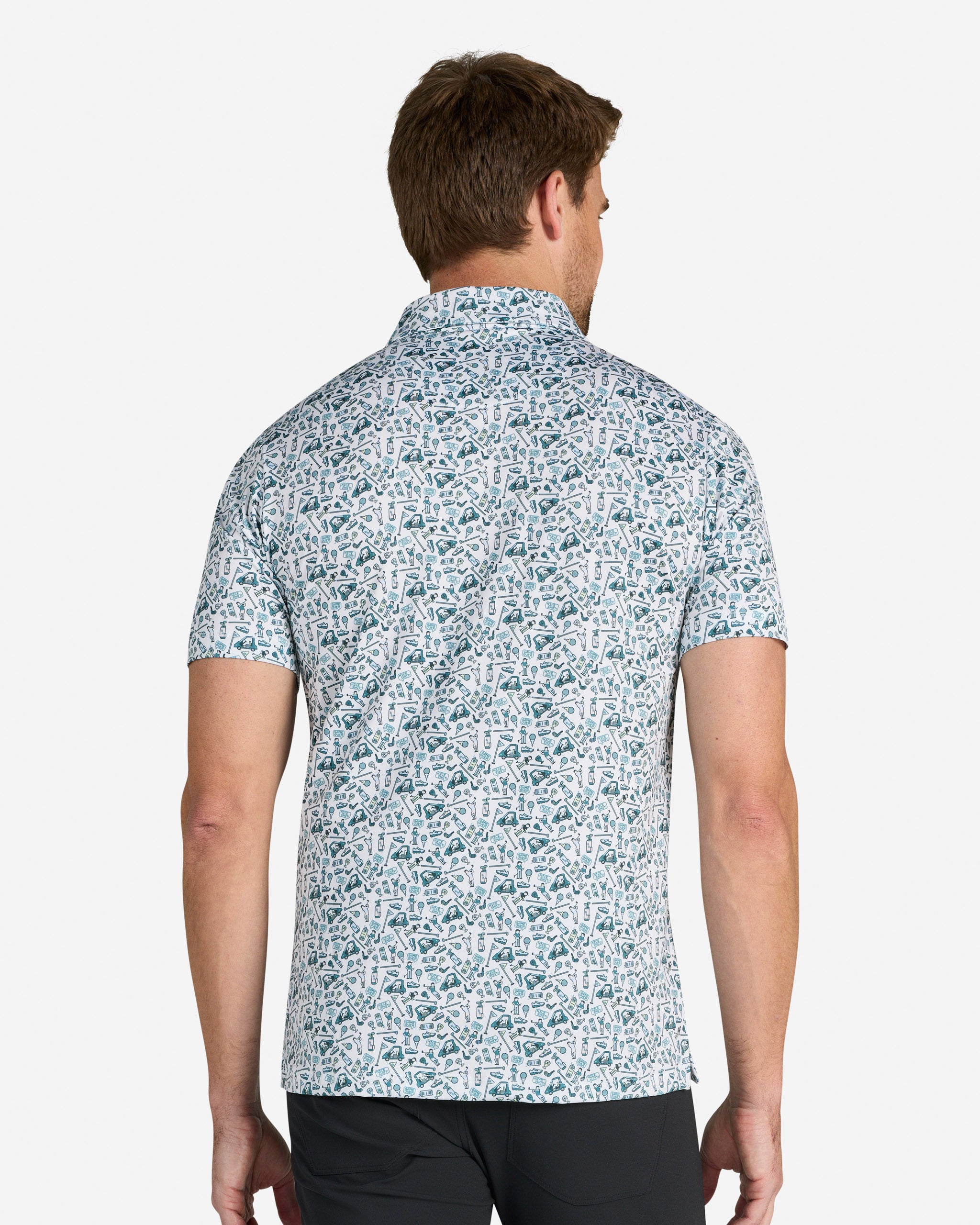 Pixelated Pars-Men's Polo-Bad Birdie