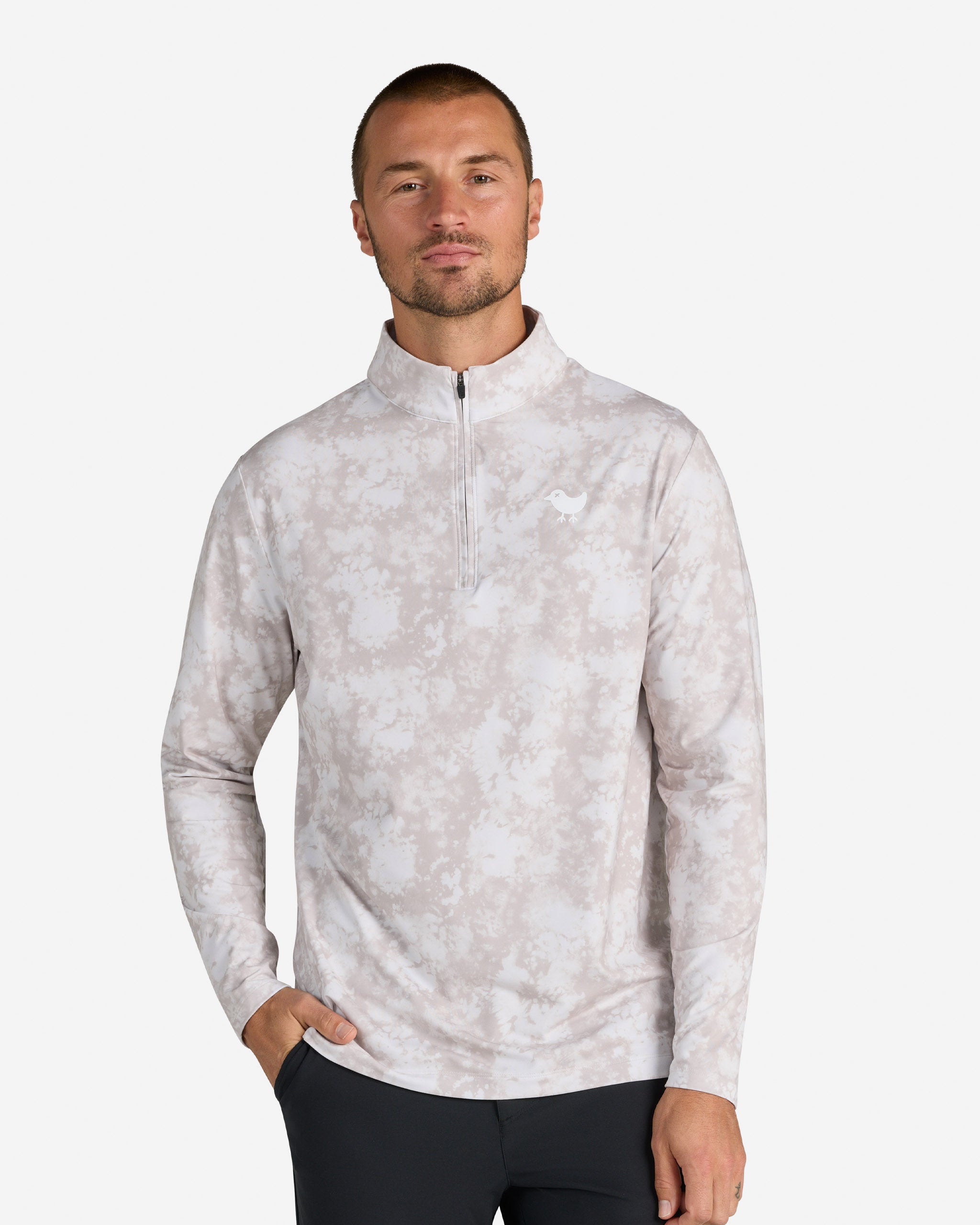 Velocity Quarterzip - Sandy Swipes-Men's Quarterzip-Bad Birdie