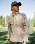 Mechanism Quarterzip - White Camo-Men's Quarterzip-Bad Birdie-with-Micah-Morris