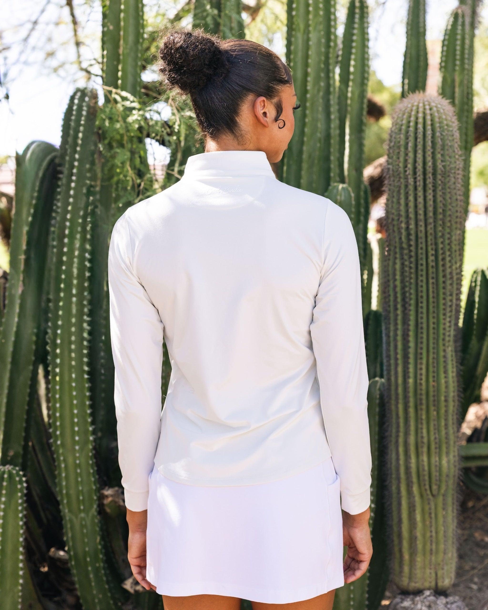 University of Arizona - Women's Quarterzip - White Onyx-Women's Quarterzip-Bad Birdie