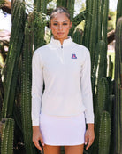 University of Arizona - Women's Quarterzip - White Onyx-Women's Quarterzip-Bad Birdie